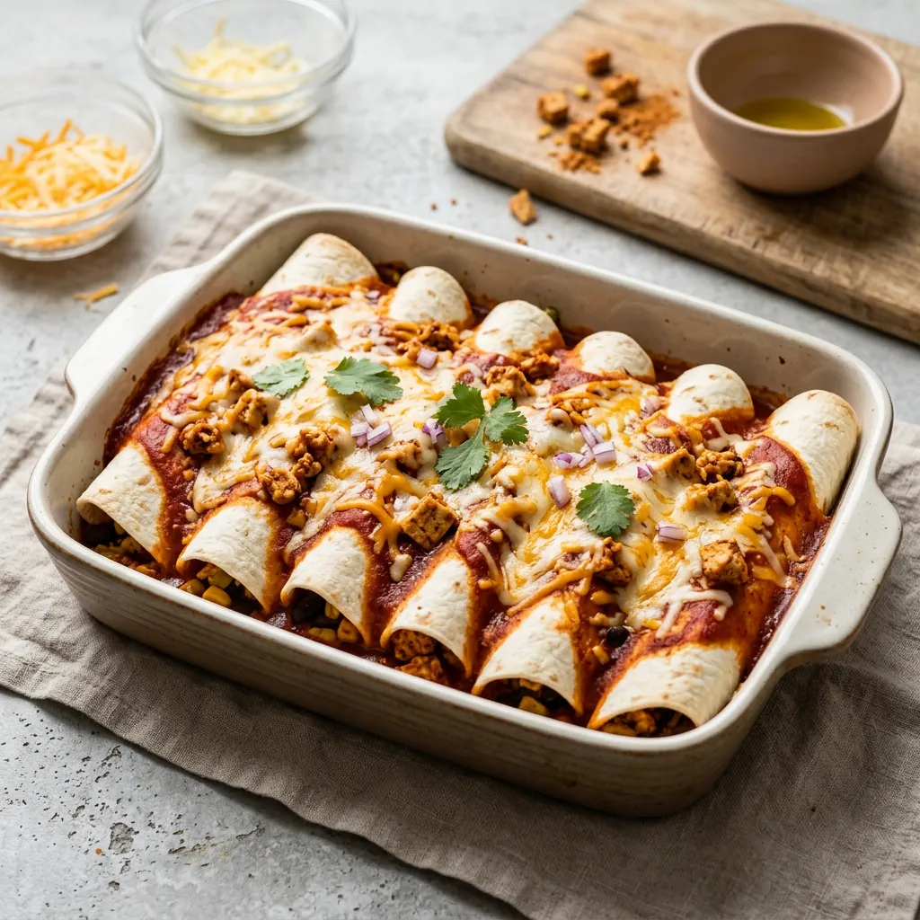 10-Minute Tofu Enchiladas Recipe