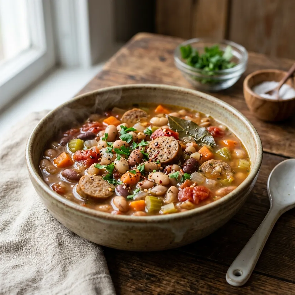 16 Bean Soup With Sausage