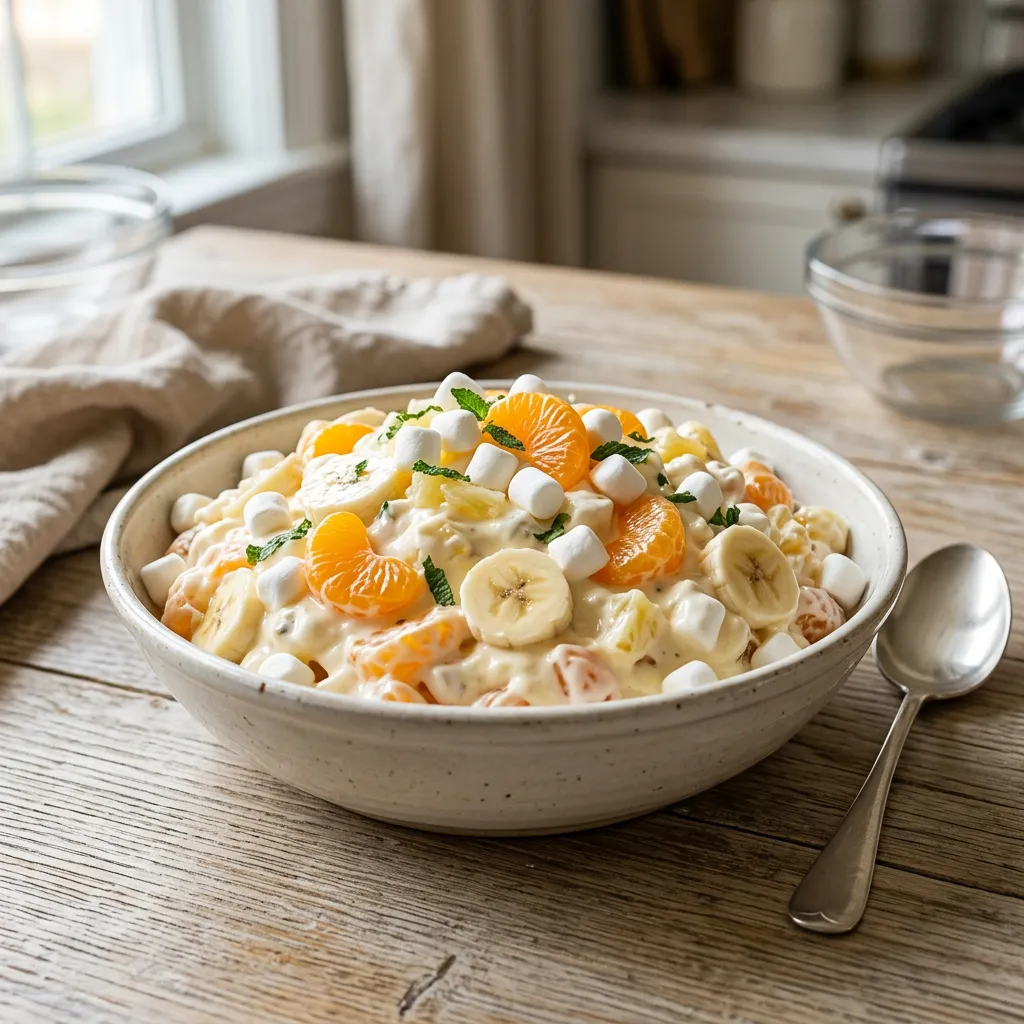 24-Hour Salad With Fruit and Custard Recipe