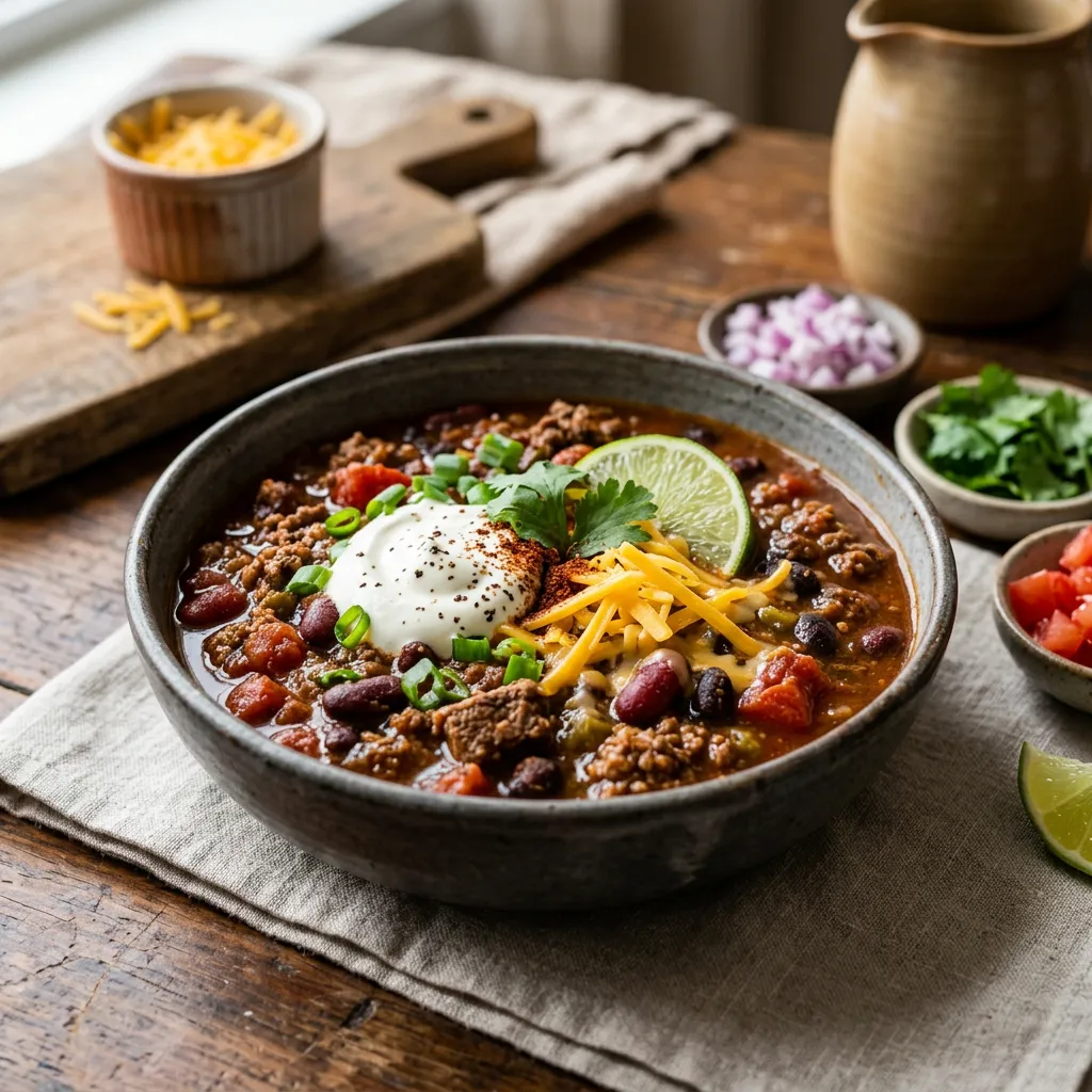 30-Minute Chili With Ground Beef and Beans