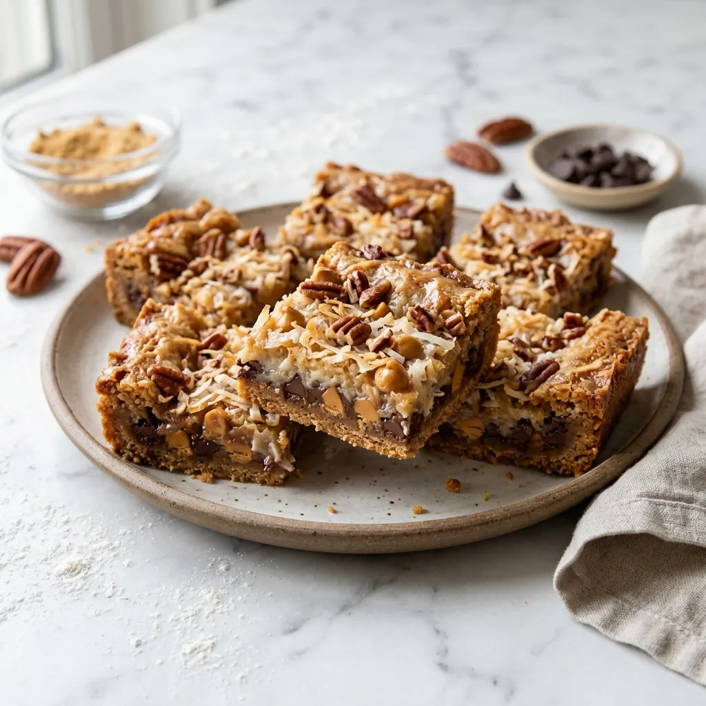 7-Layer Cookies With Coconut and Pecans