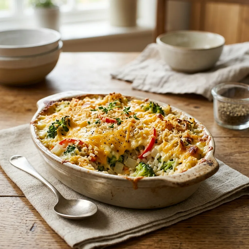 8-Ingredient Broccoli Rice Casserole