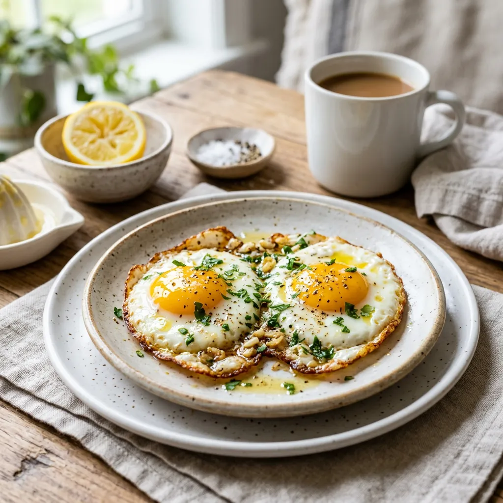 Add a Twist to Breakfast With Middle Eastern Garlic Fried Eggs