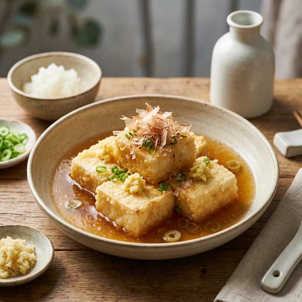 Agedashi Dofu: Japanese Fried Tofu in a Dashi-Based Sauce