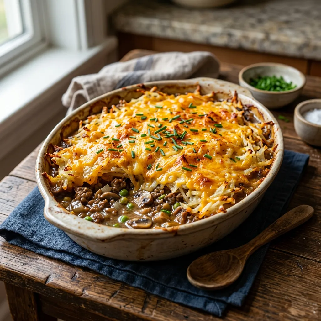 American Shepherd's Pie With Hash Browns