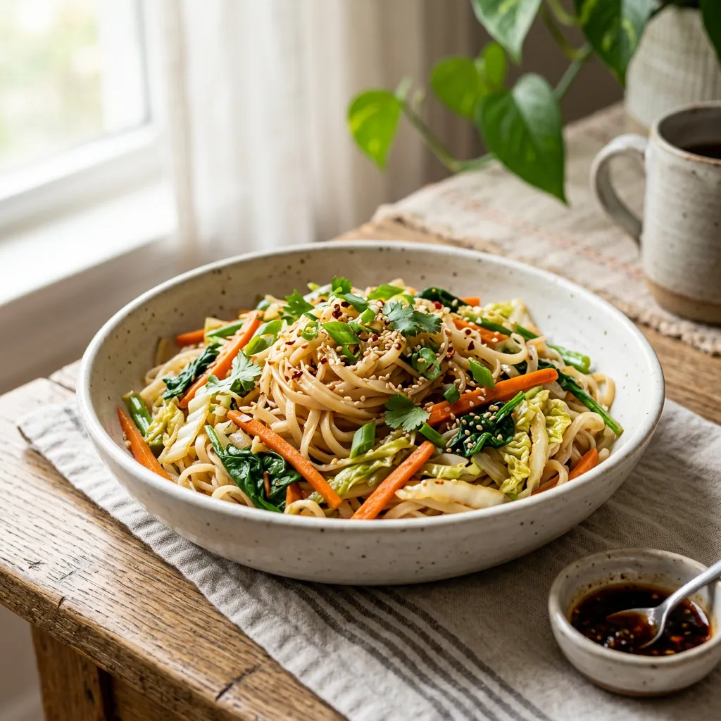 Anytime Noodles With Stir-Fried Vegetables Recipe