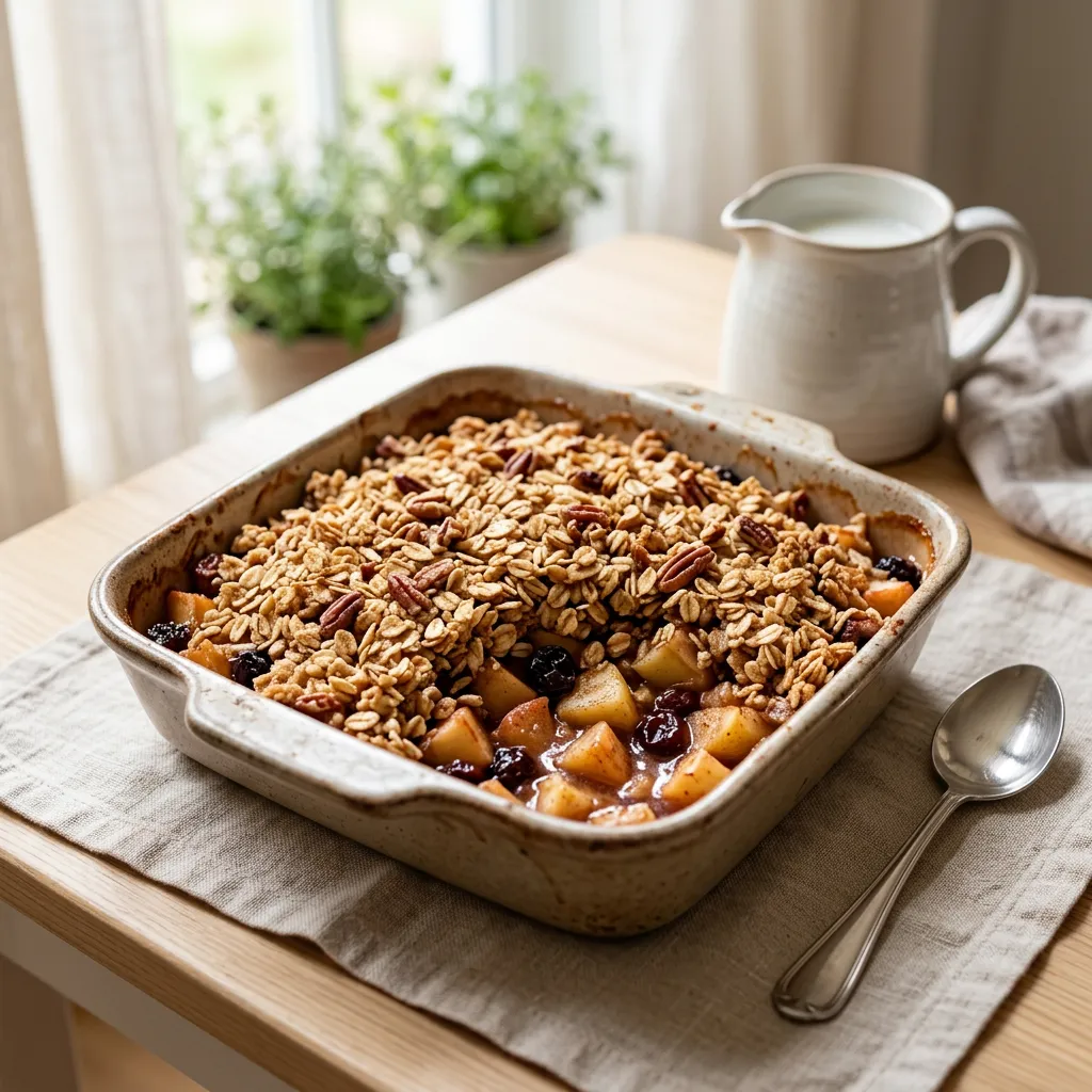 Apple and Dried Cherry Crisp (Pareve)