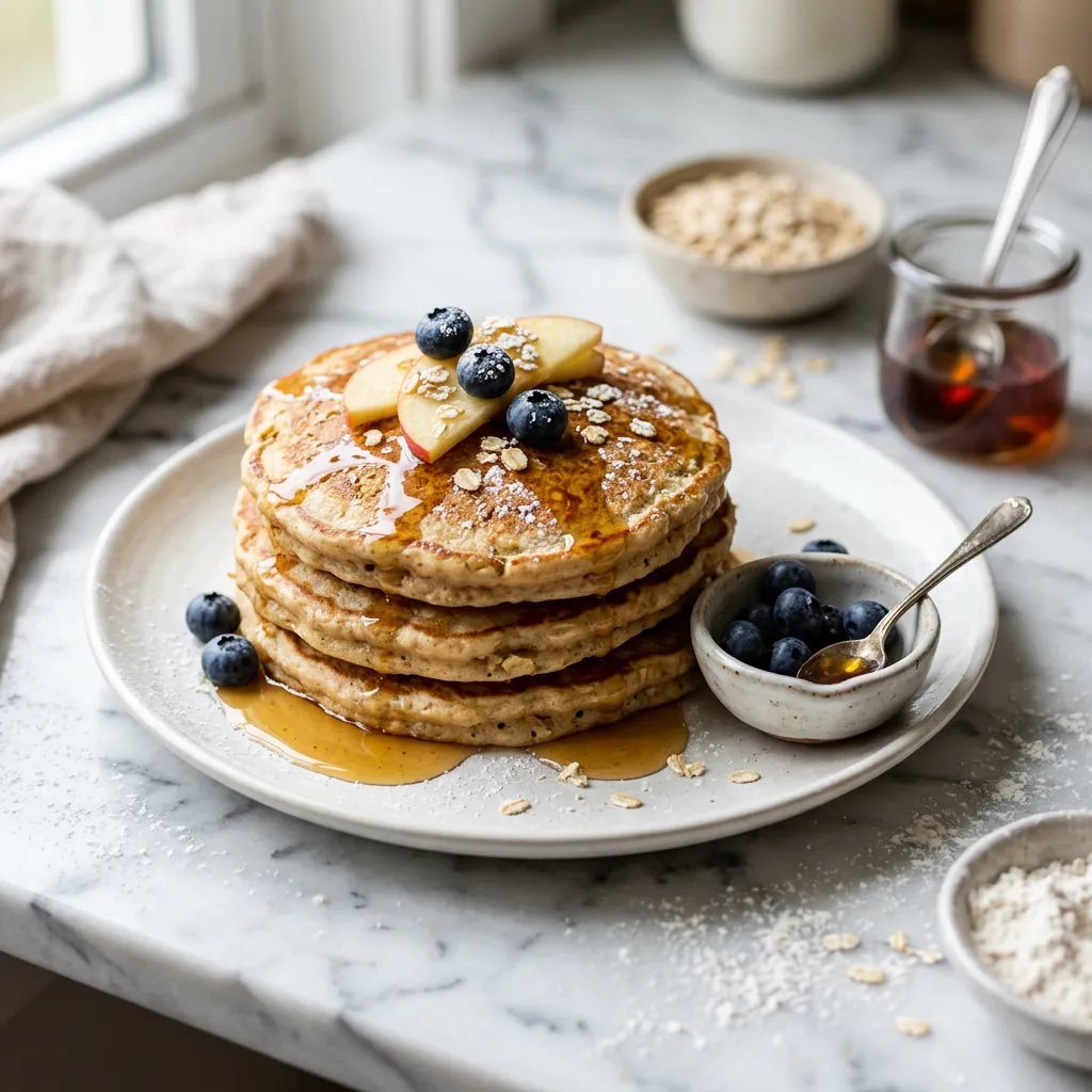Applesauce Oatmeal Pancakes