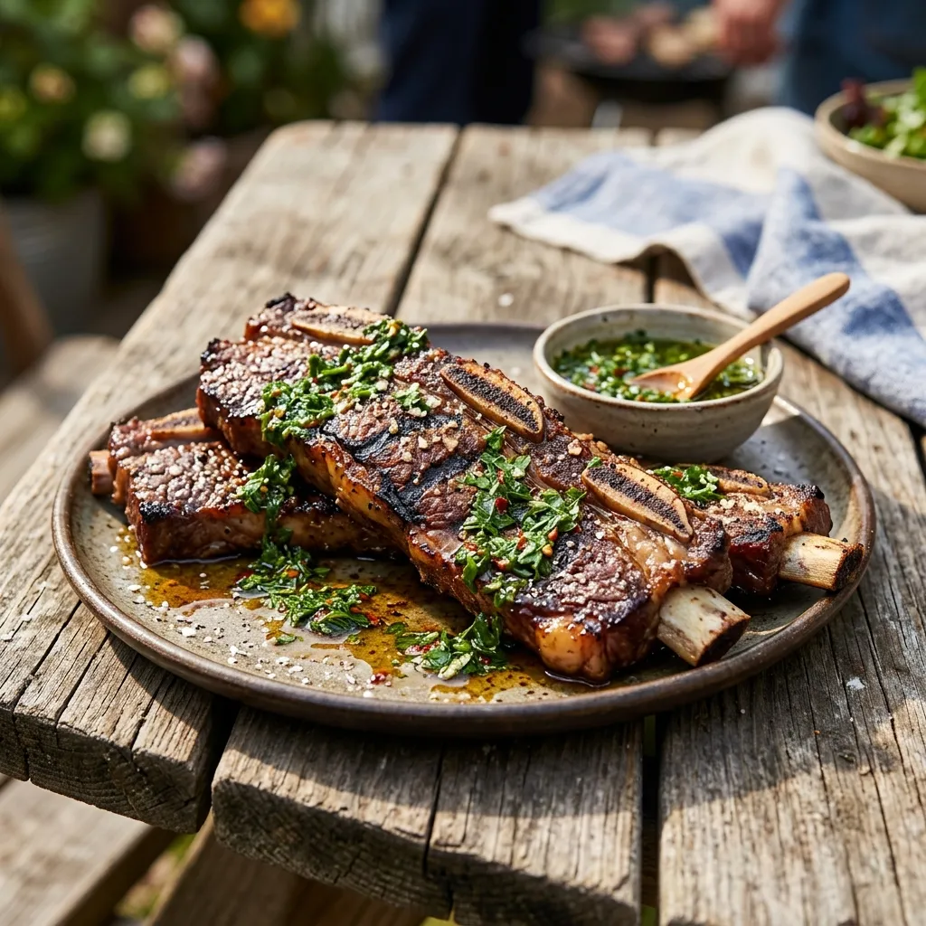 Argentinian-Style Grilled Beef Ribs Recipe
