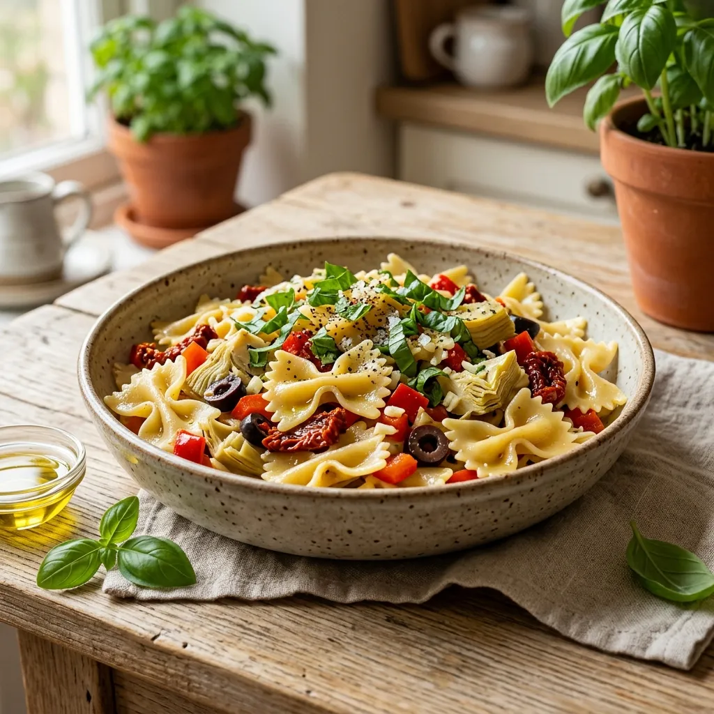 Artichoke and Sun-Dried Tomato Pasta