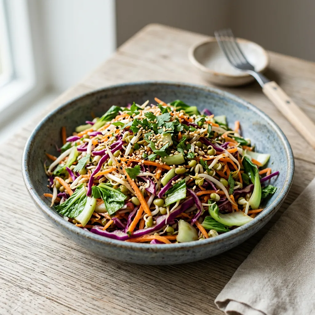 Asian Coleslaw With Rice Vinegar Dressing