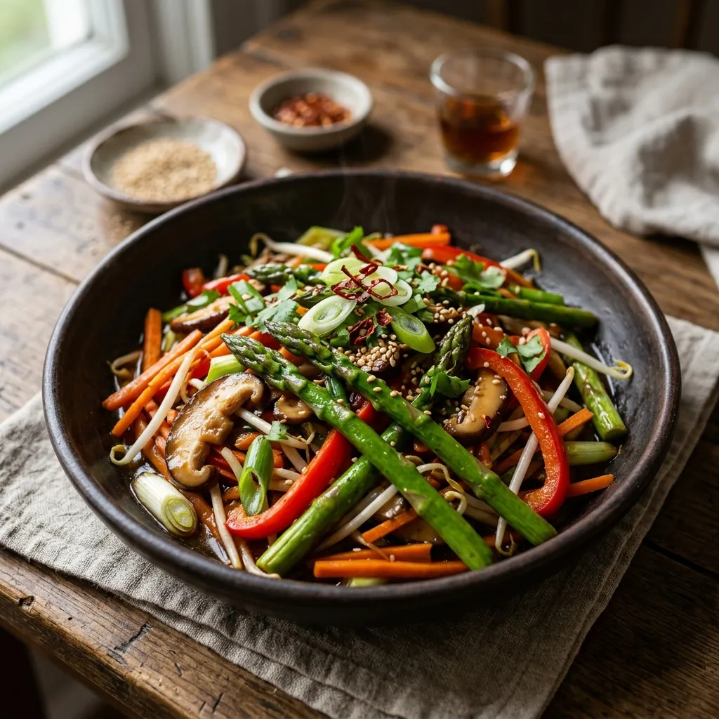 Asparagus With Mixed Vegetables Stir-Fry