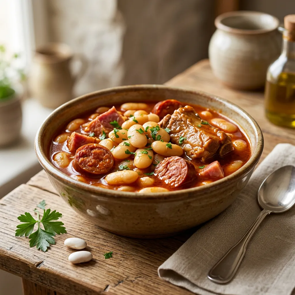 Asturian Bean and Sausage Stew (Fabada Asturiana)