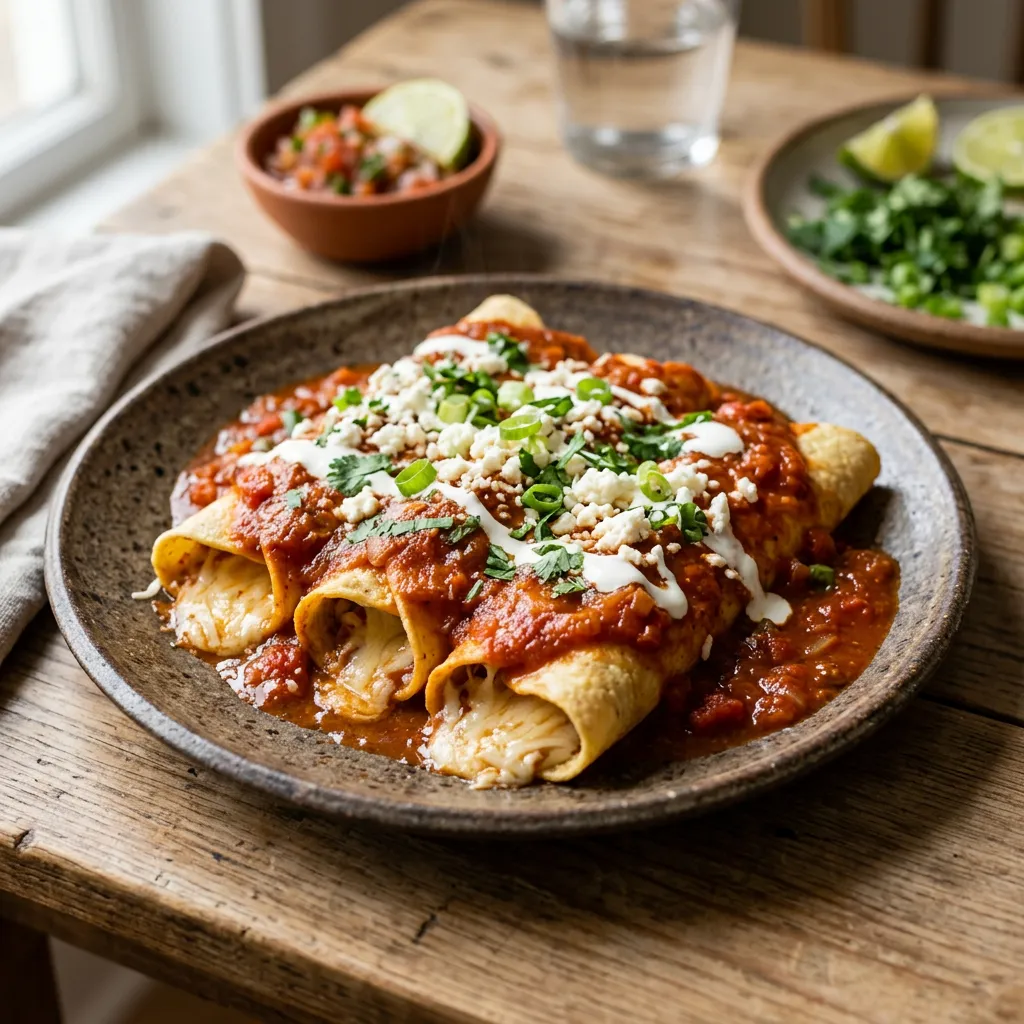 Authentic Mexican Enchiladas Rancheras