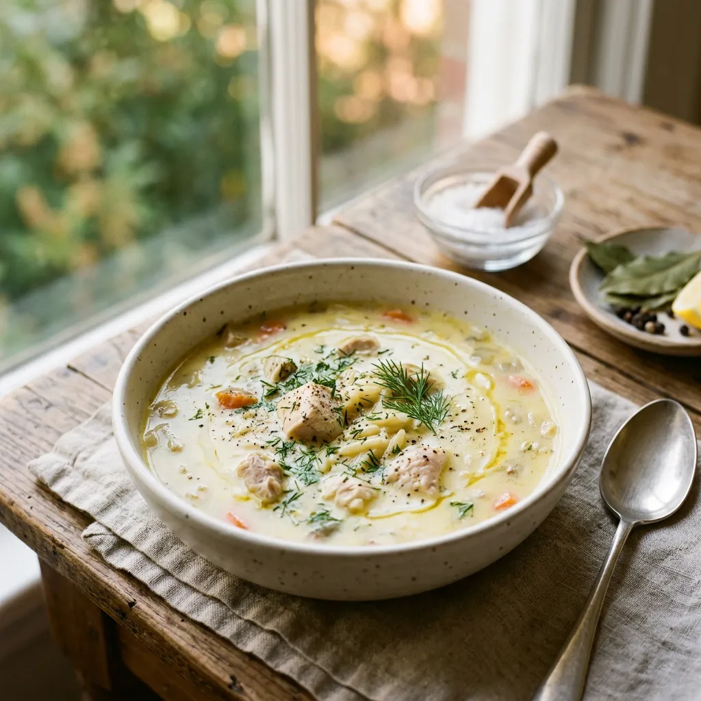 Avgolemono (Greek Lemon Chicken Soup)