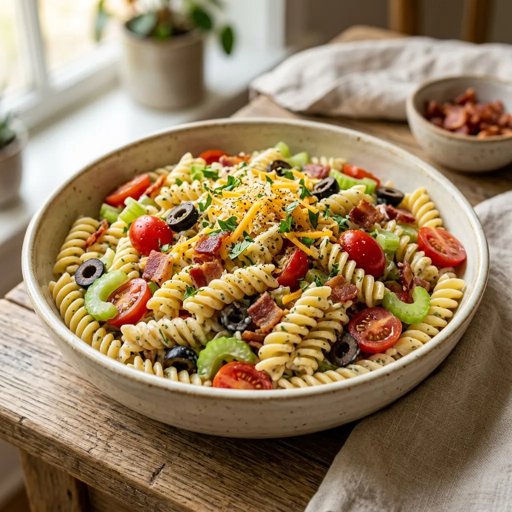 Bacon Ranch Pasta Salad Recipe