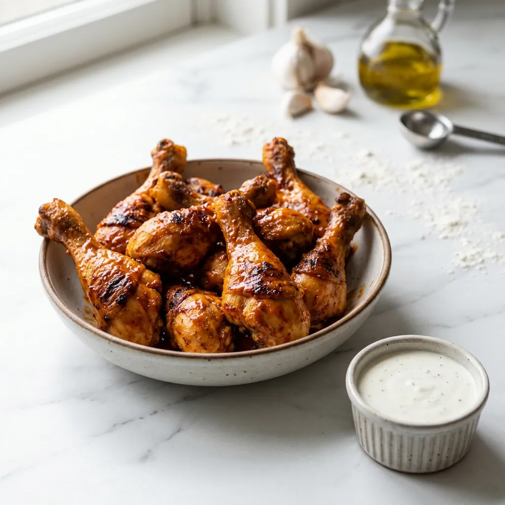 Baked Chicken Drumsticks, Buffalo-Style
