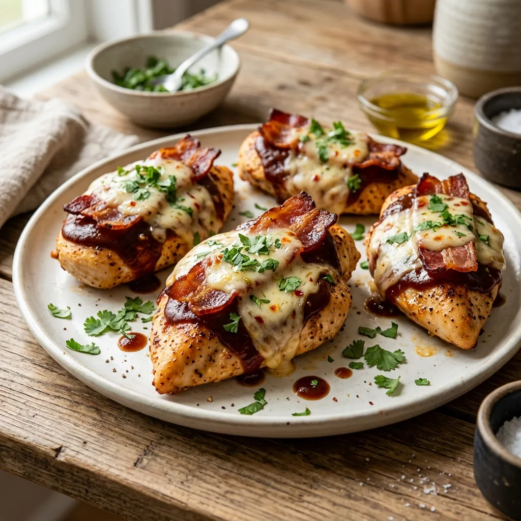 Baked Chicken With Bacon and Pepper Jack Cheese