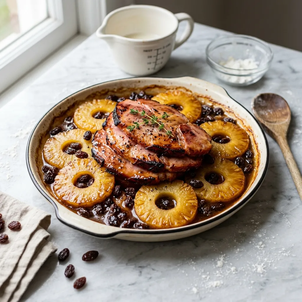 Baked Ham Slices With Pineapple Sauce Recipe