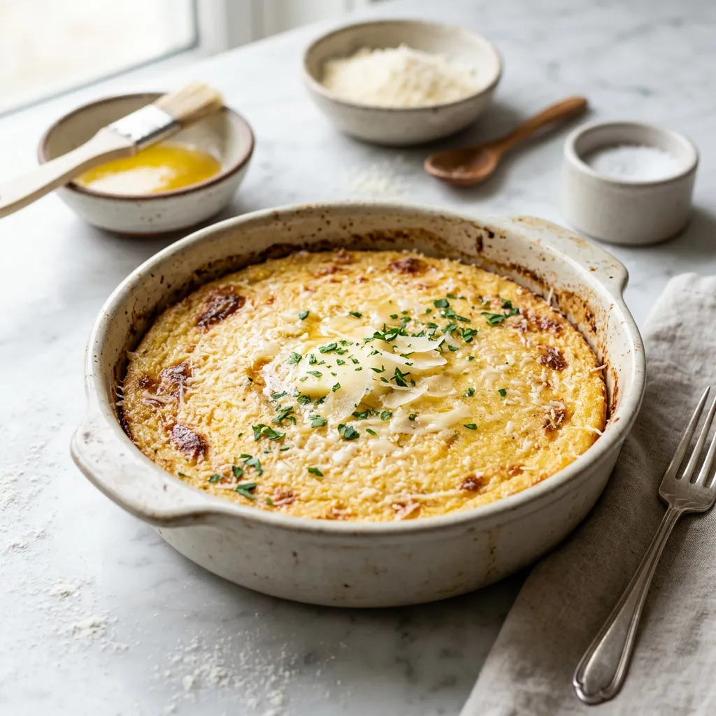 Baked Polenta With Parmesan Cheese