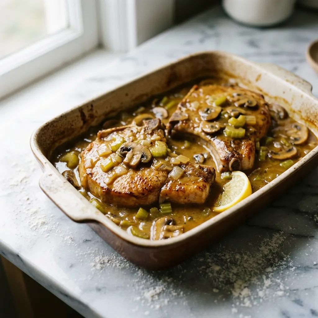 Baked Pork Chops With Mushroom Sauce Recipe
