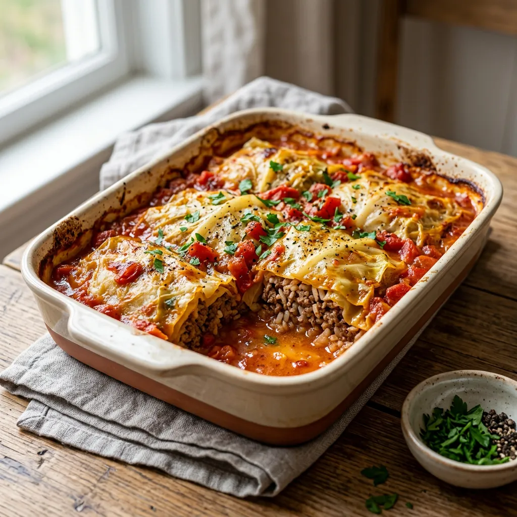 Baked Stuffed Cabbage Rolls