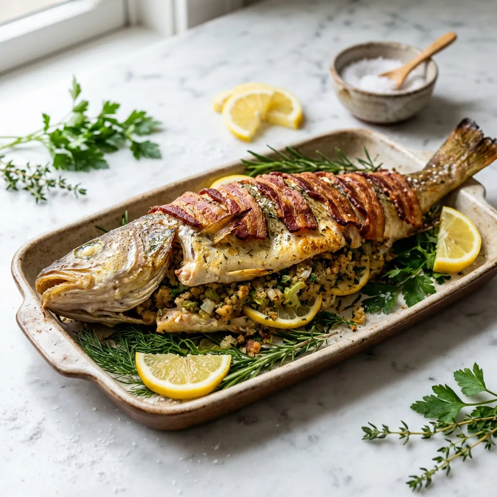 Baked Stuffed Cod or Haddock Recipe