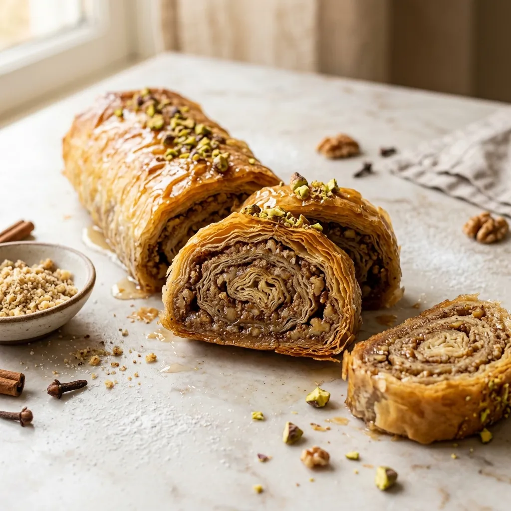 Baklavas Rolo: Rolled Baklava