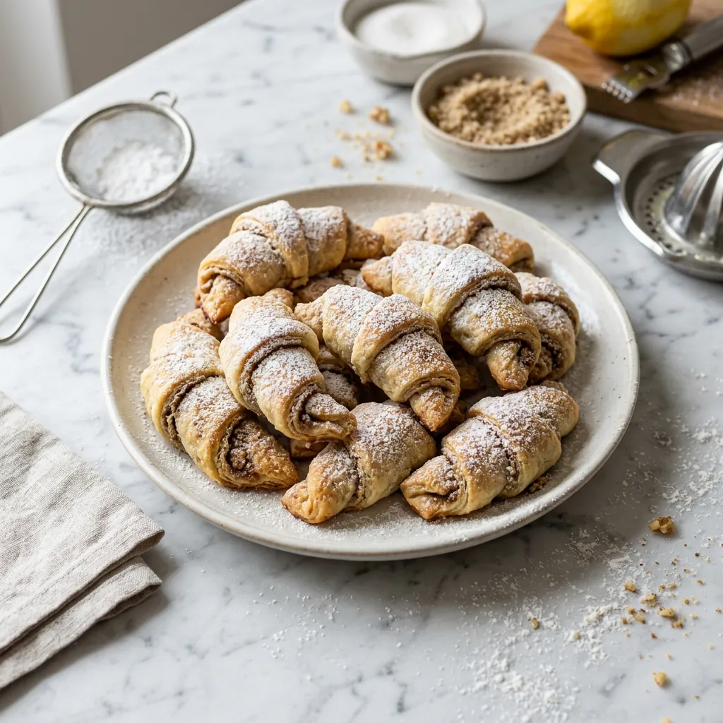 Balkan Kifle Walnut Crescent Cookies