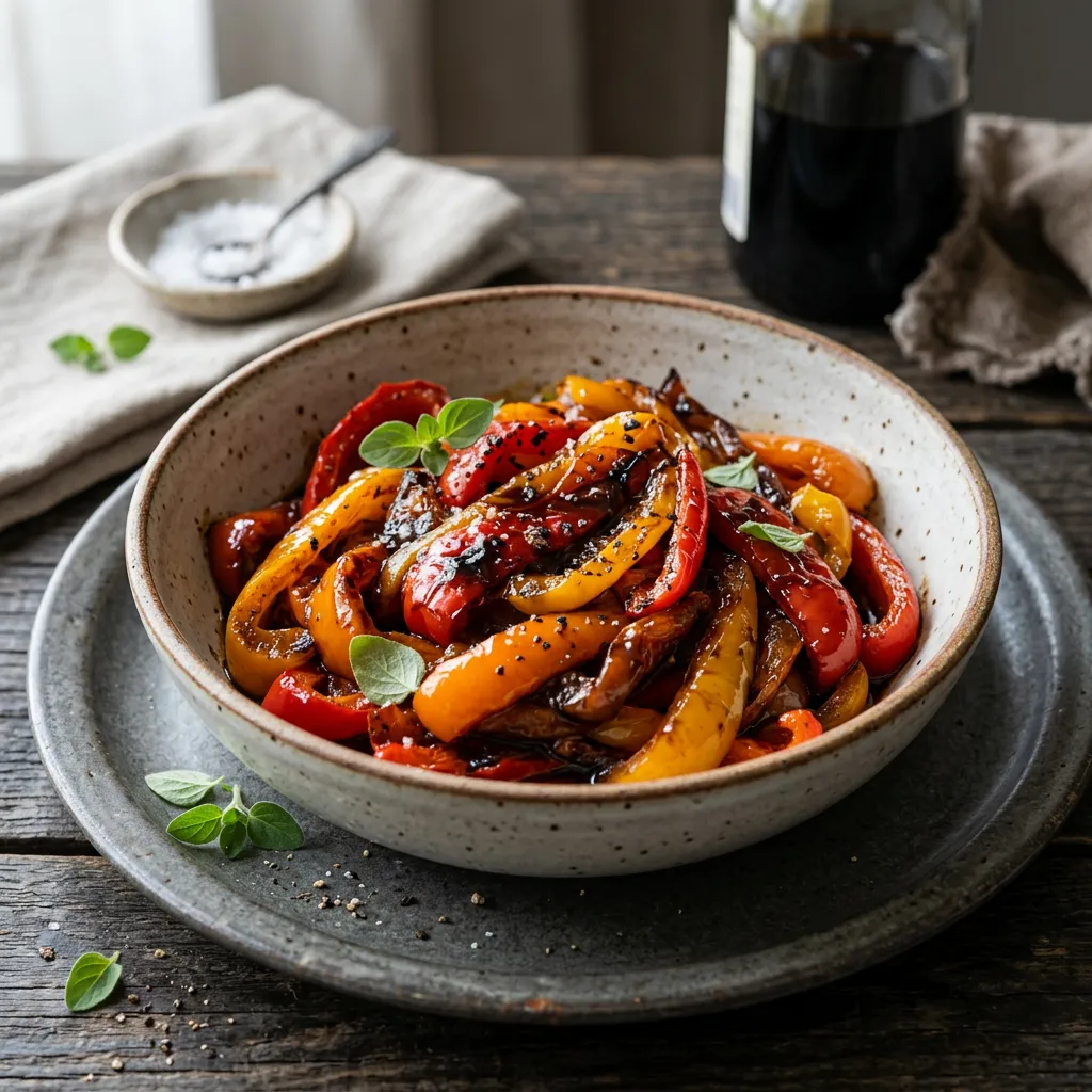Balsamic Peppers Side Dish
