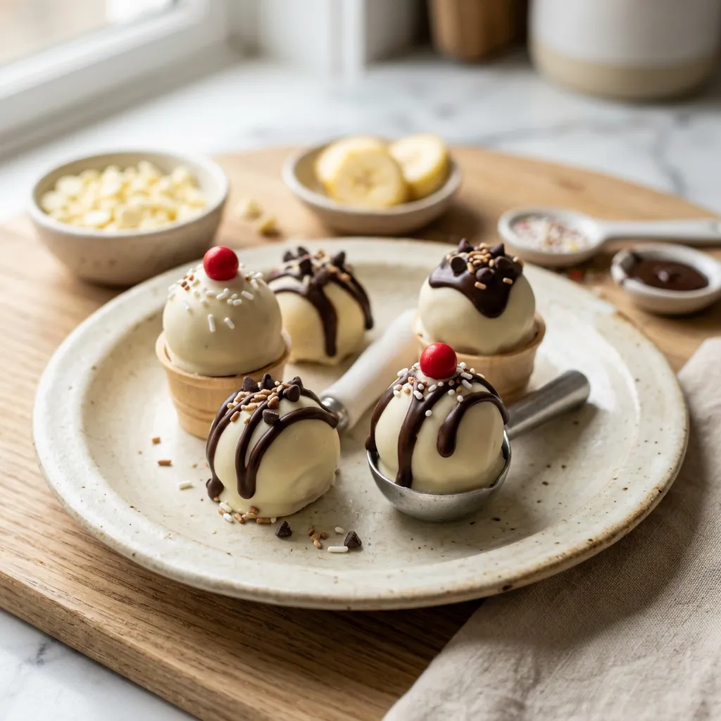 Banana Split Truffles