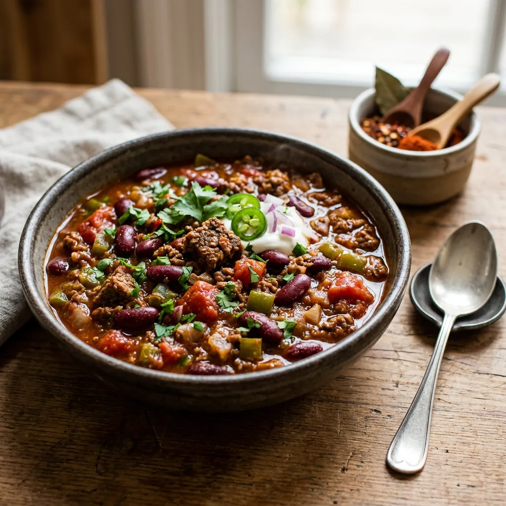 Basic Chili Con Carne With Beef and Beans