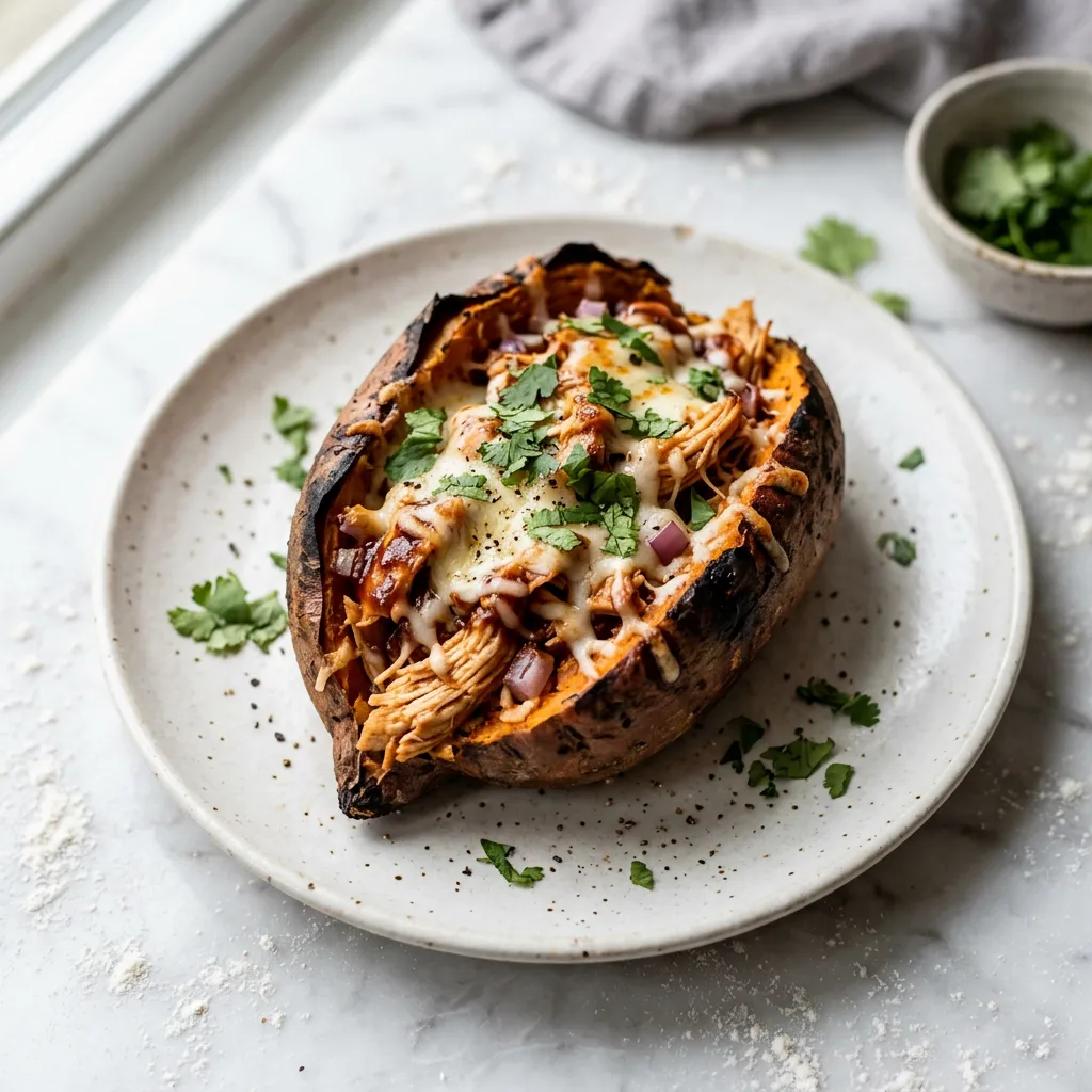 BBQ Chicken Stuffed Sweet Potatoes Recipe