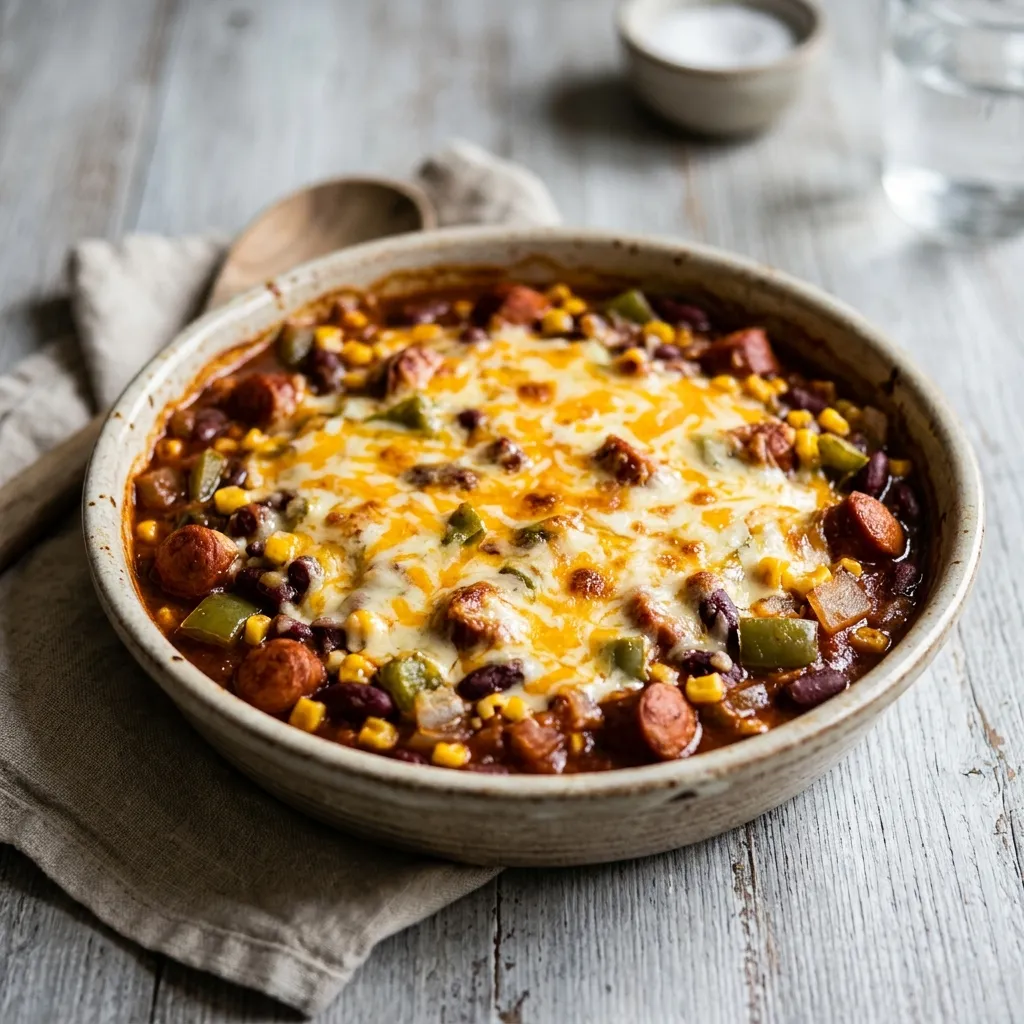 Beans and Hot Dogs Casserole