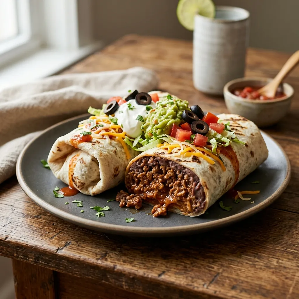 Beef and Bean Burritos