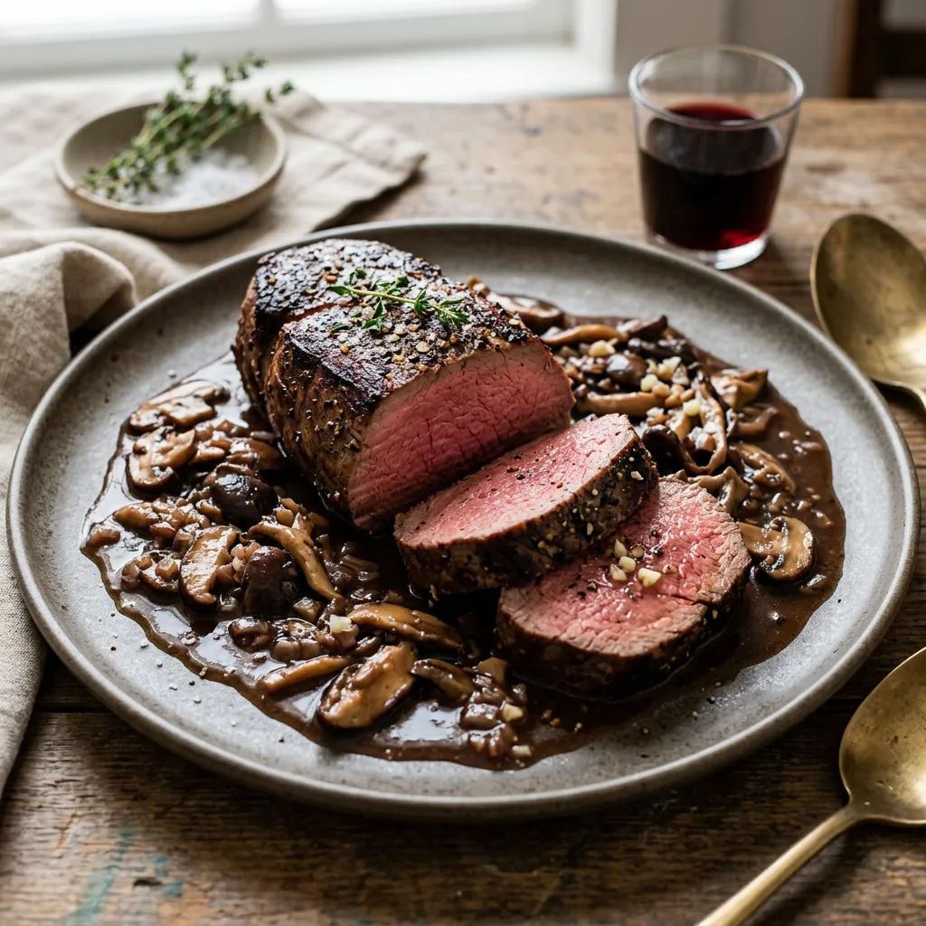 Beef Tenderloin in Mushroom Port Sauce
