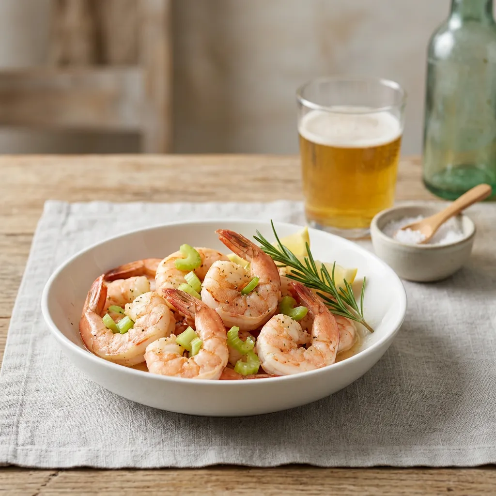 Beer-Steamed Shrimp