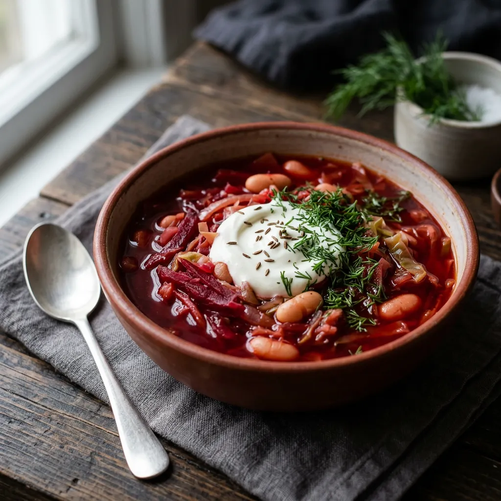 Beet and Cabbage Borscht
