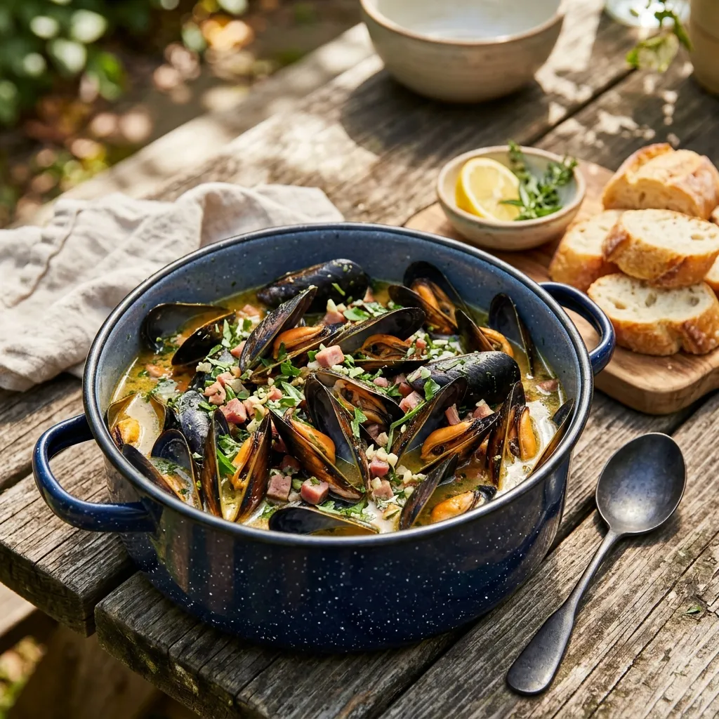 Belgian Beer Steamed Mussels