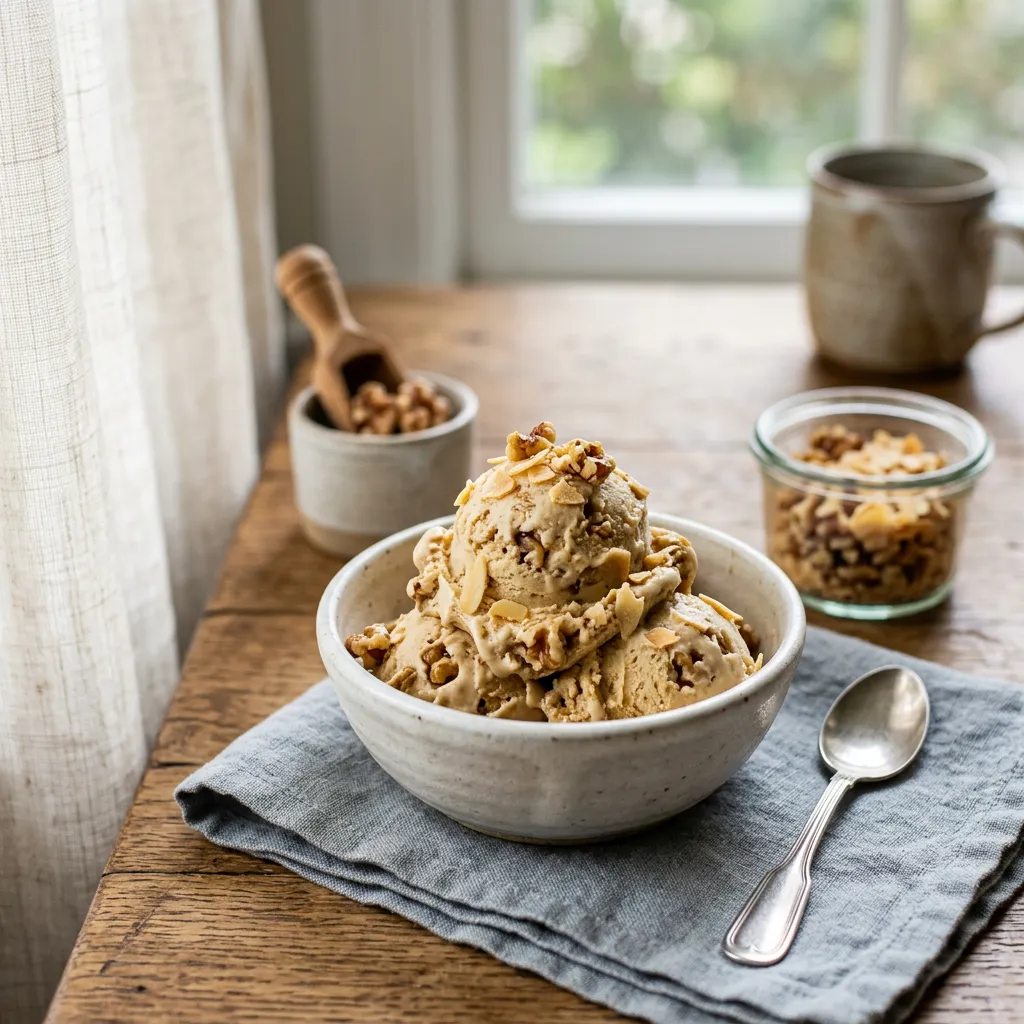 Finished Best-Ever Maple Walnut Ice Cream dish