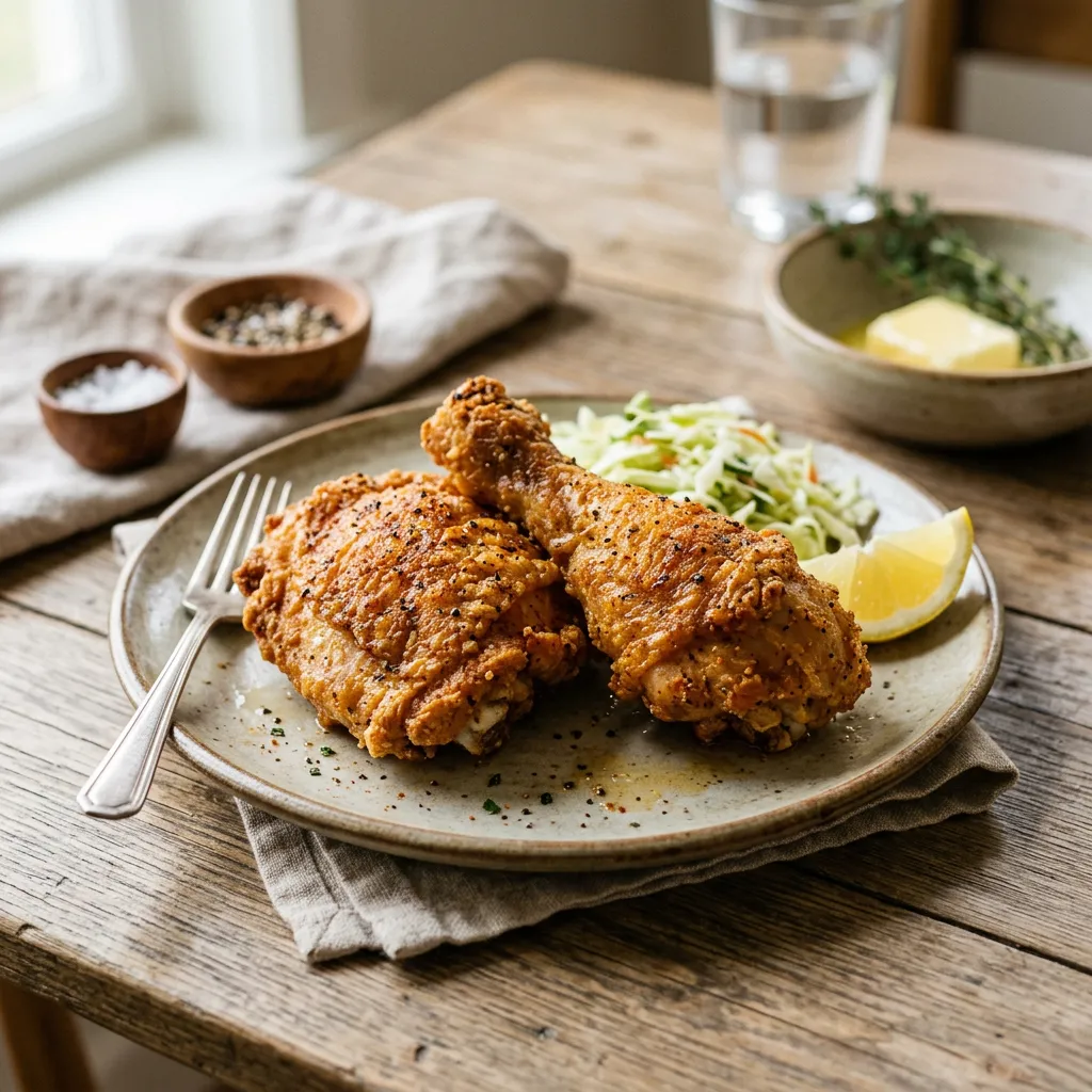 Finished Best Oven-Fried Chicken dish
