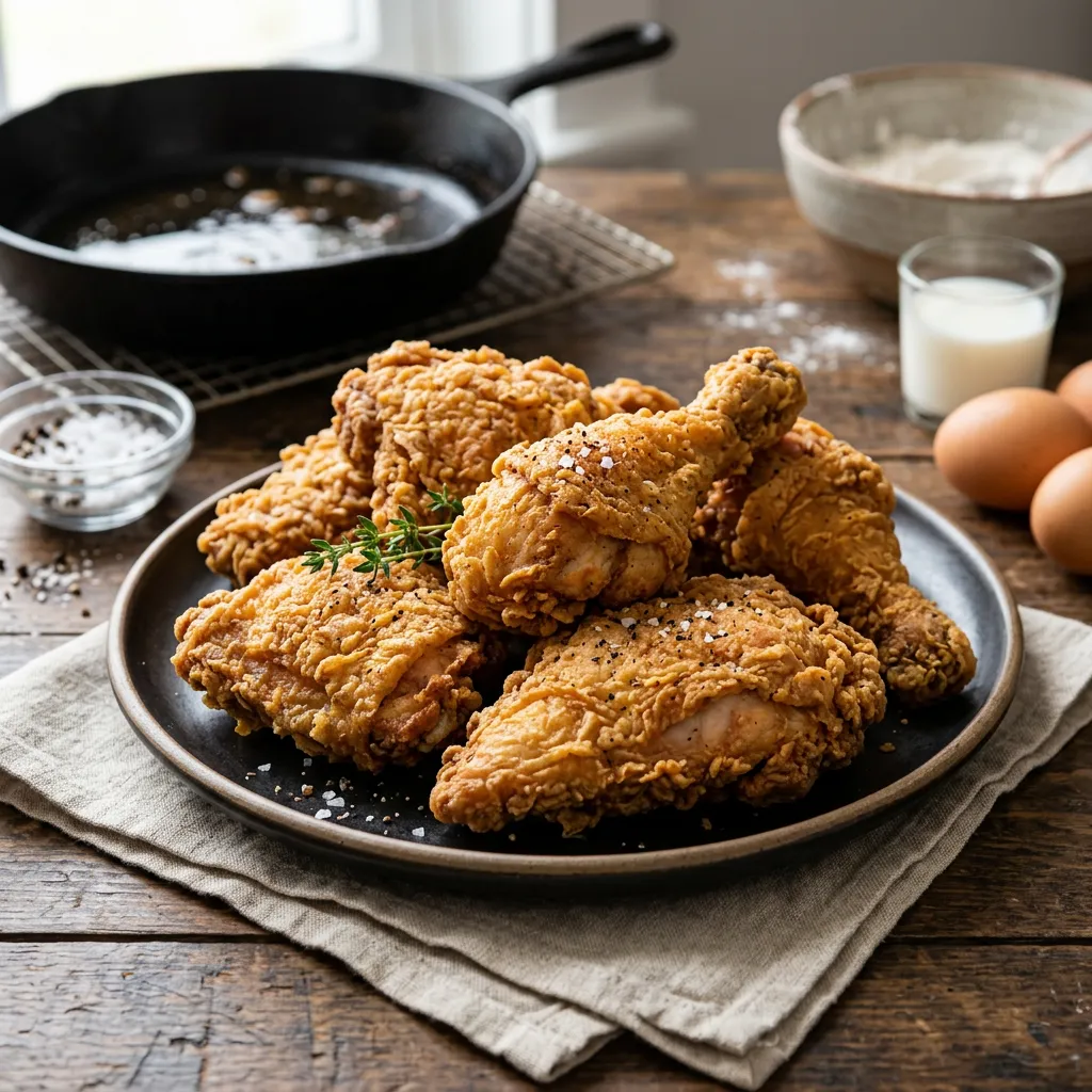 Finished Best Southern Fried Chicken dish