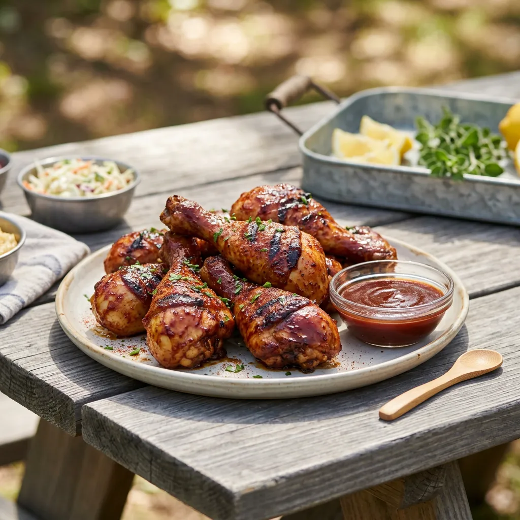 Finished Better BBQ Chicken Legs dish
