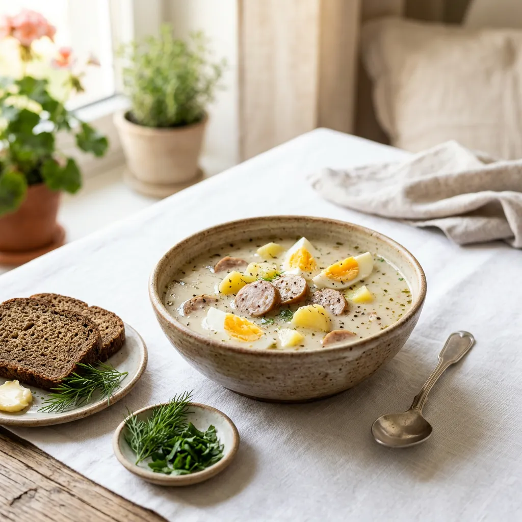Biały Barszcz: Polish White Borscht Soup