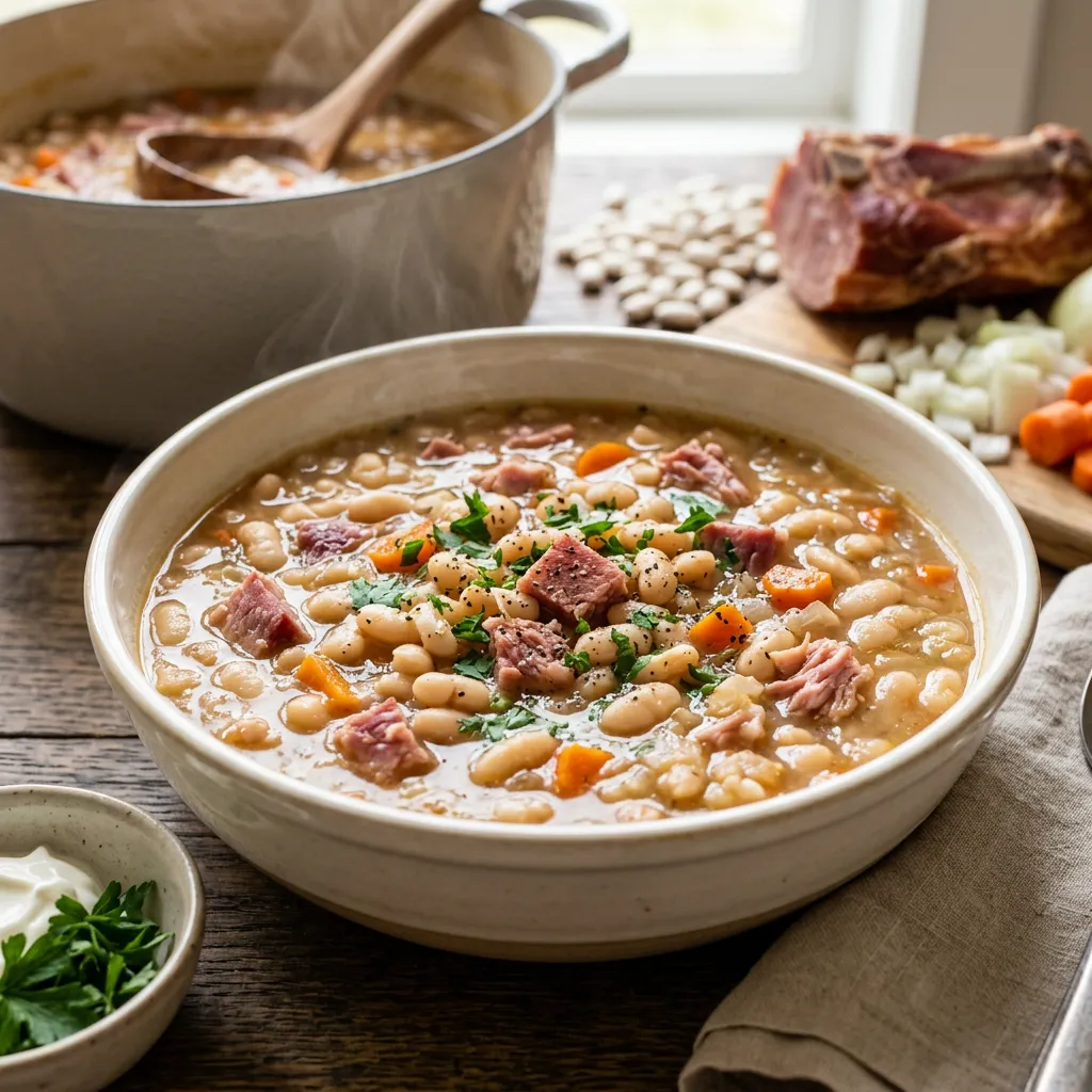 Big Batch White Bean and Ham Soup