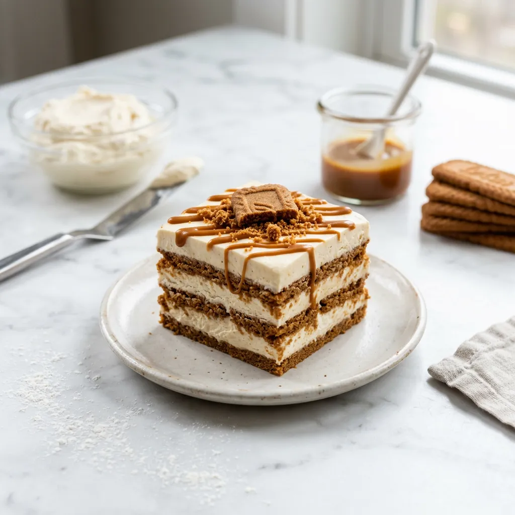 Biscoff Icebox Cheesecake Recipe