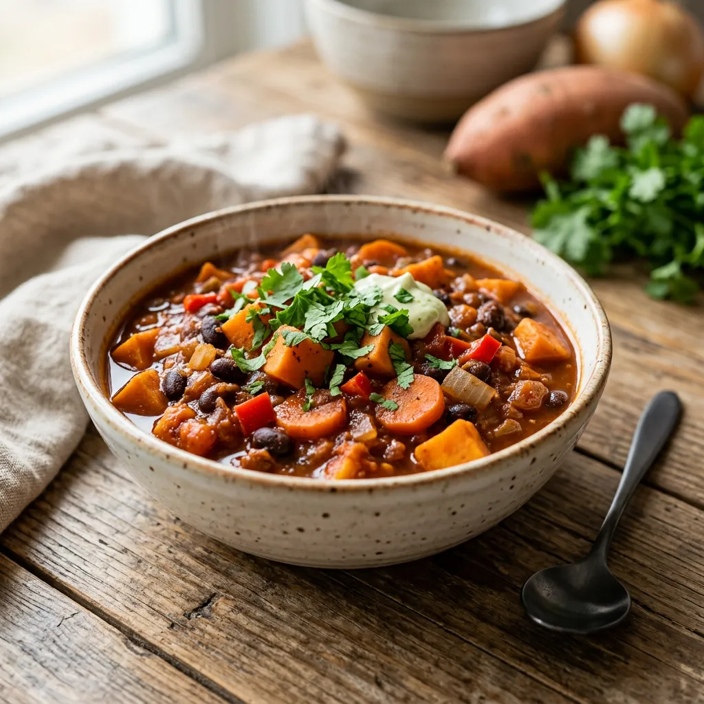 Black Bean and Sweet Potato Chili