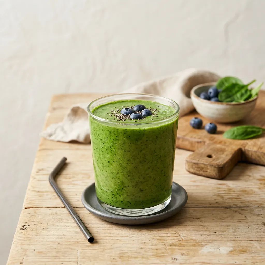Blueberry and Spinach Superfood Green Smoothie