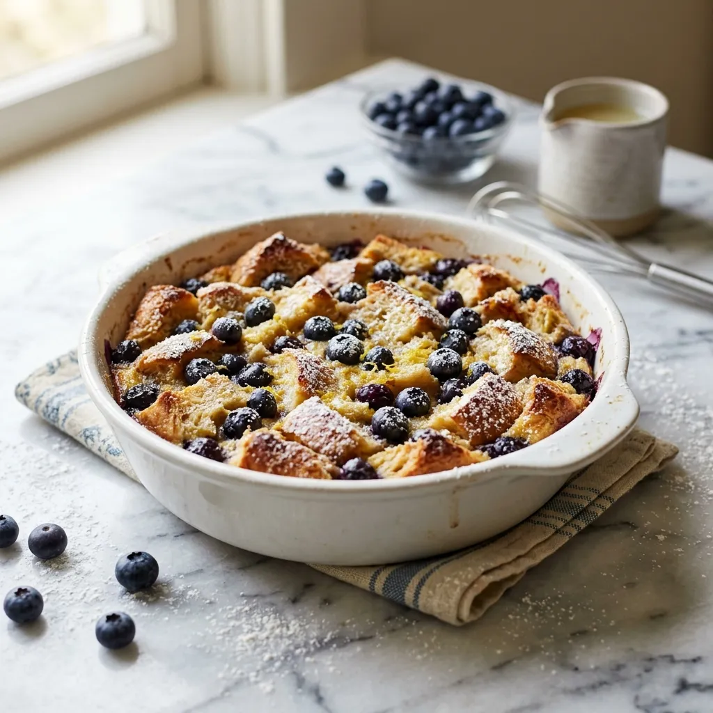 Blueberry Bread Pudding