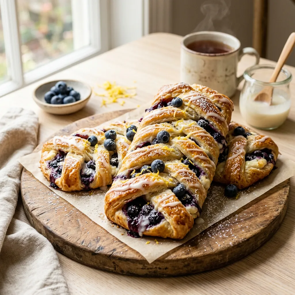Blueberry Cream Cheese Breakfast Braid